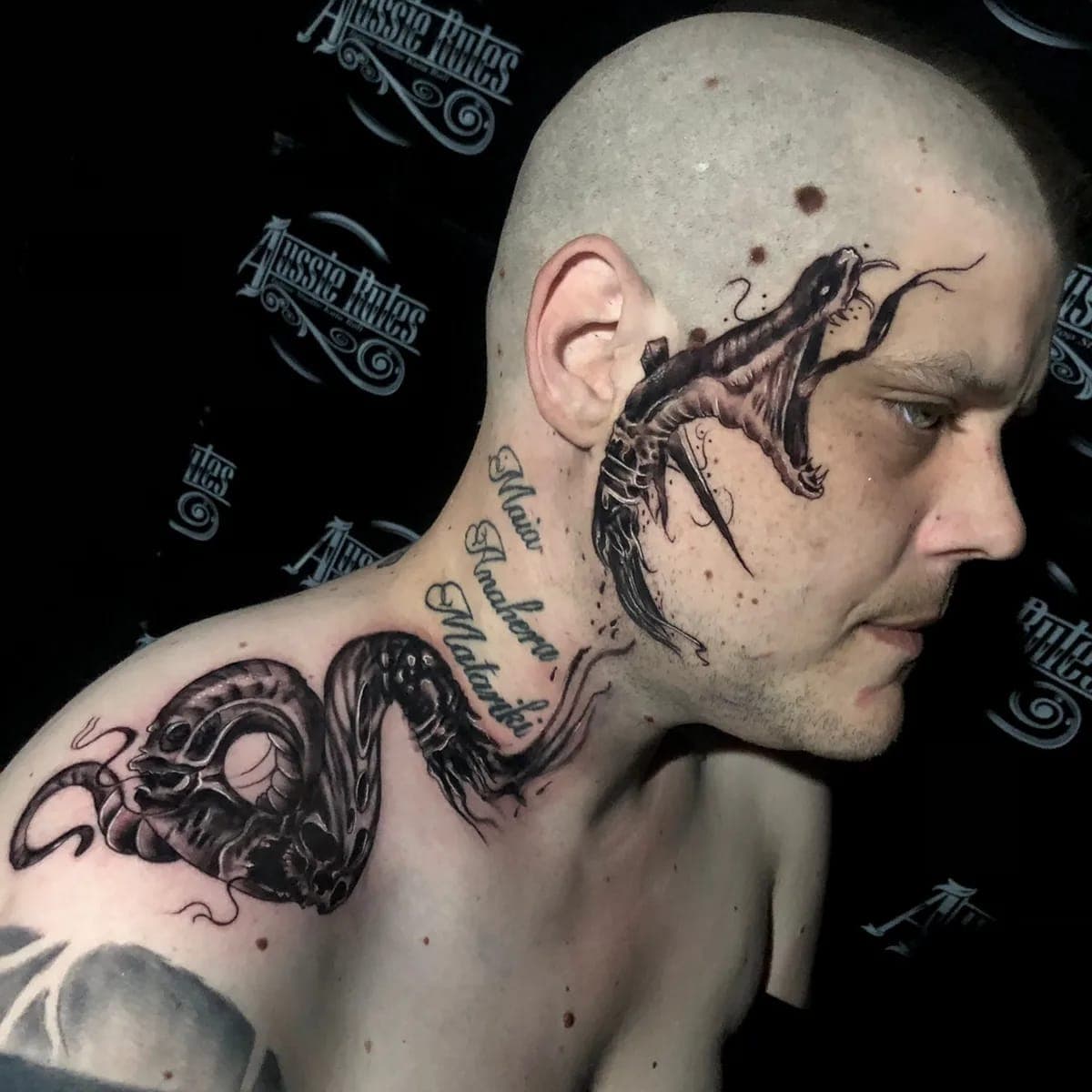 Neck tattoo